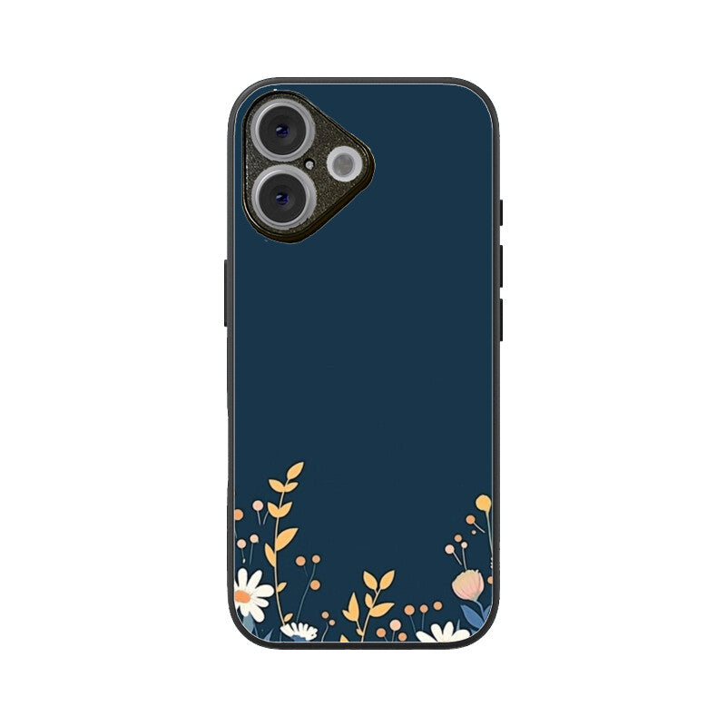 Moonlit Petals Glass Case for Apple iPhone