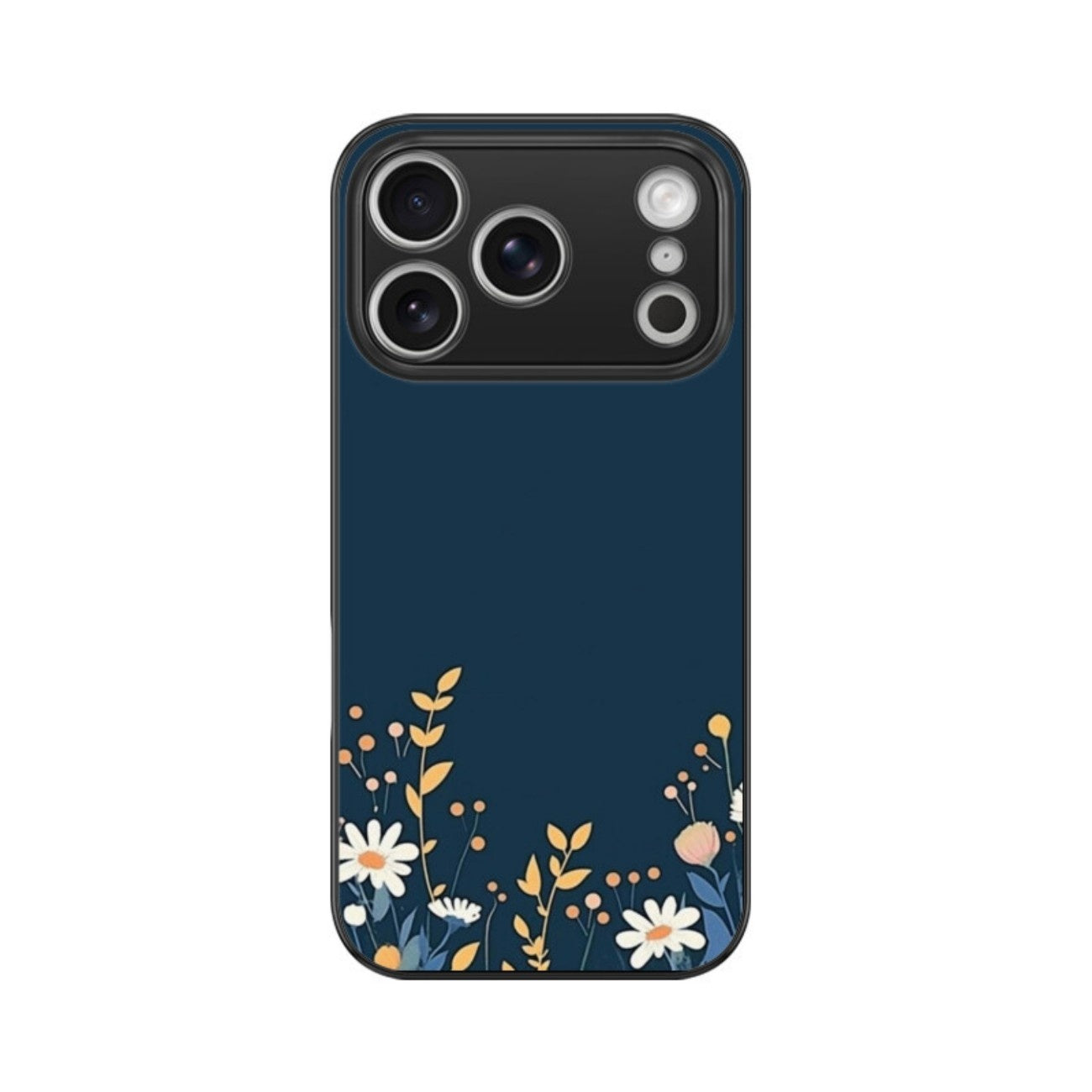 Moonlit Petals Glass Case for Apple iPhone