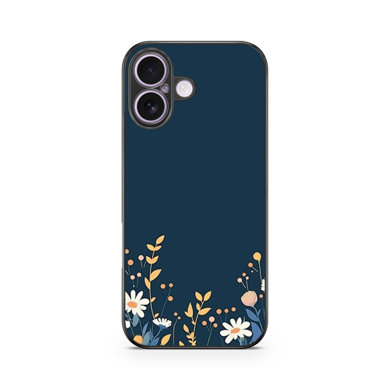 Moonlit Petals Glass Case for Apple iPhone
