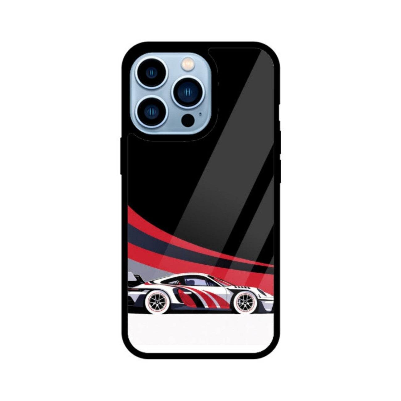 Redline Racer Glass Case for Apple iPhone