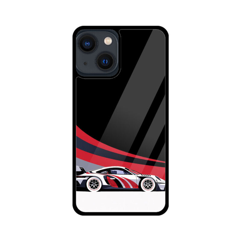 Redline Racer Glass Case for Apple iPhone