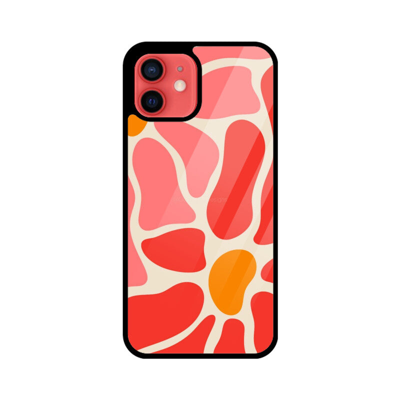 Coral Flow Abstract Glass Case