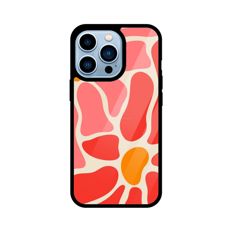 Coral Flow Abstract Glass Case