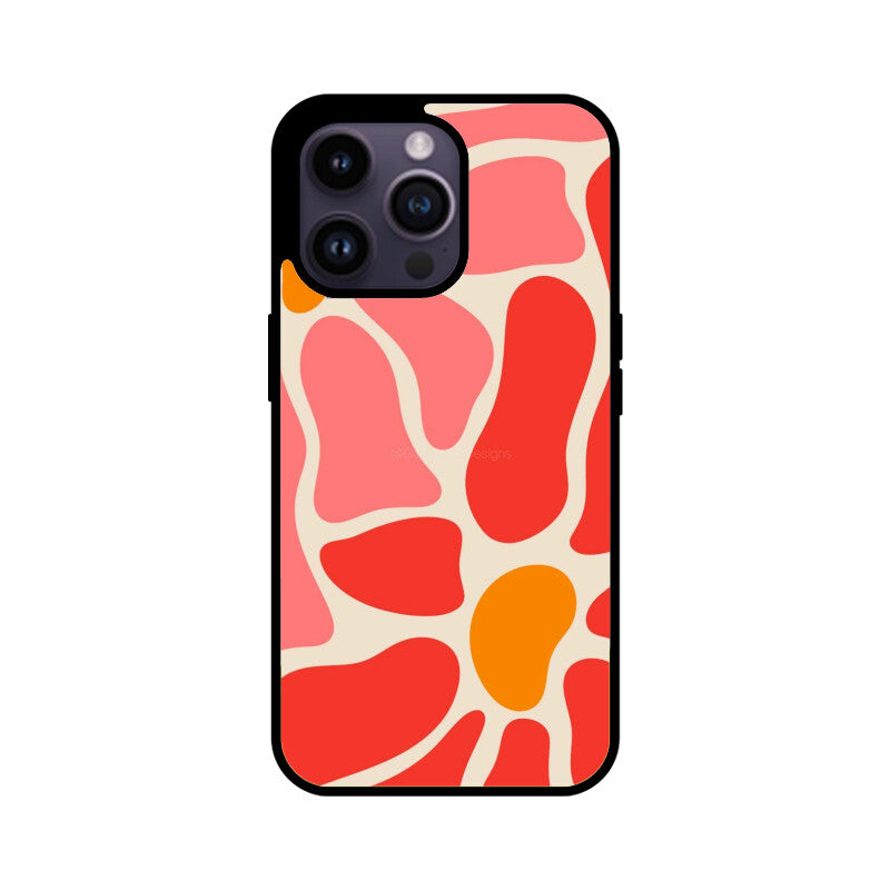 Coral Flow Abstract Glass Case
