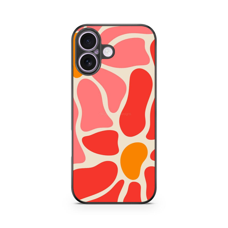 Coral Flow Abstract Glass Case