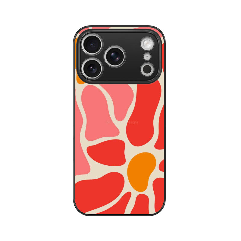 Coral Flow Abstract Glass Case
