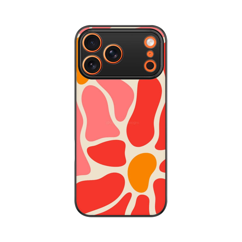 Coral Flow Abstract Glass Case