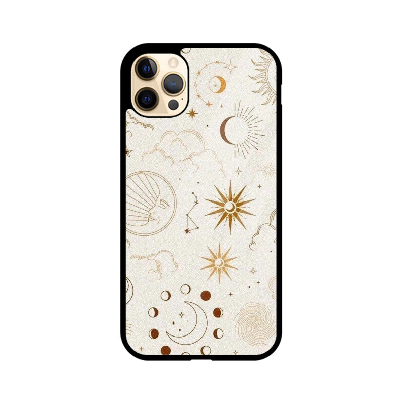 Celestial Sun Moon Glass Case