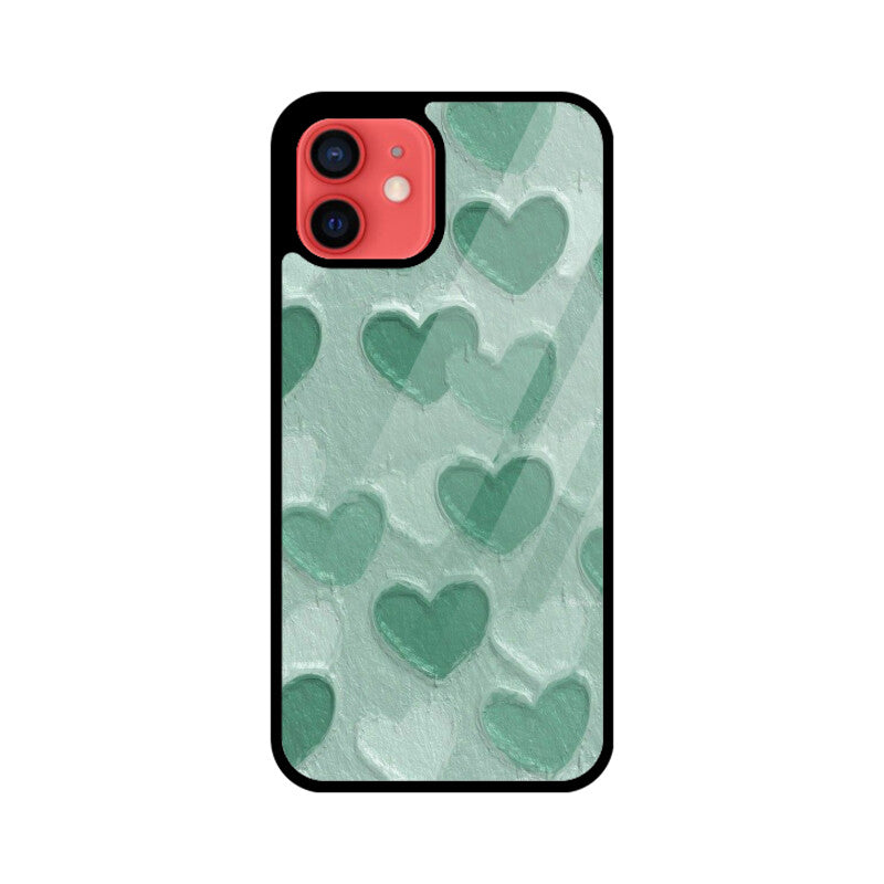 Sage Heart Texture Glass Case