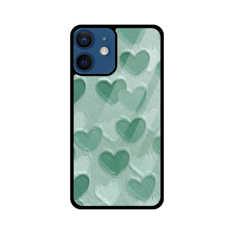 Sage Heart Texture Glass Case