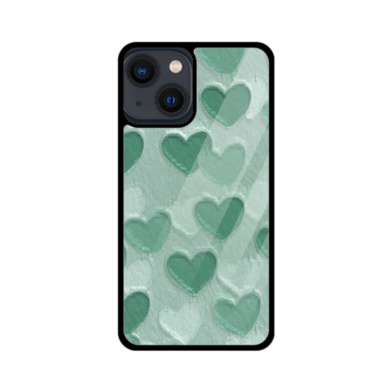 Sage Heart Texture Glass Case