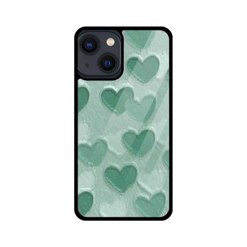 Sage Heart Texture Glass Case