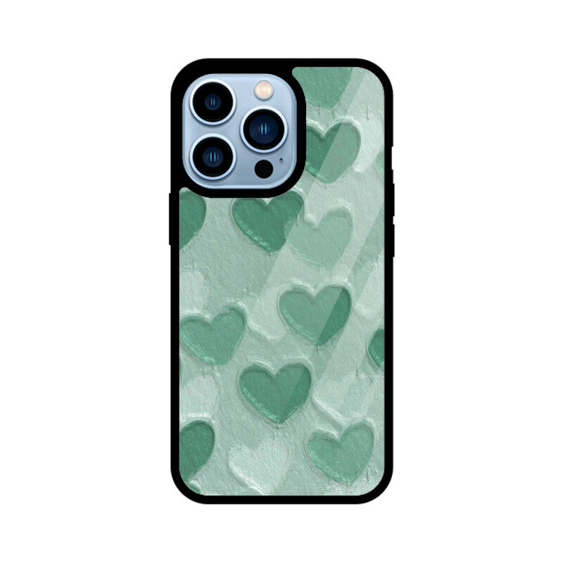 Sage Heart Texture Glass Case