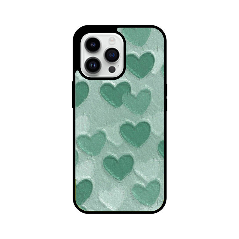 Sage Heart Texture Glass Case