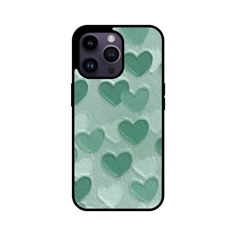 Sage Heart Texture Glass Case