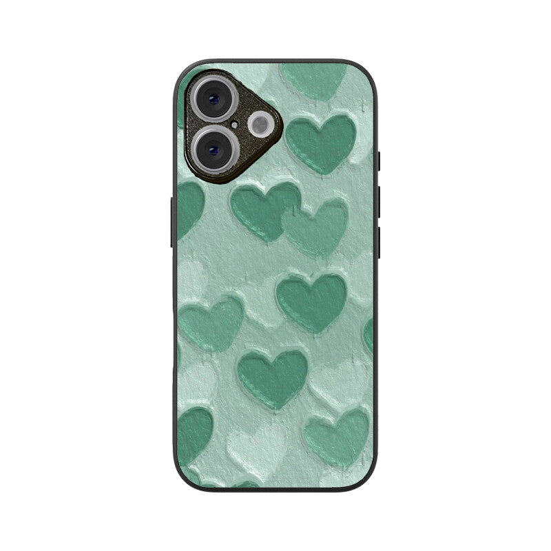 Sage Heart Texture Glass Case