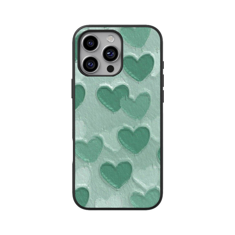 Sage Heart Texture Glass Case