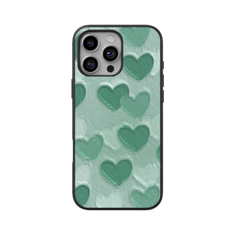 Sage Heart Texture Glass Case
