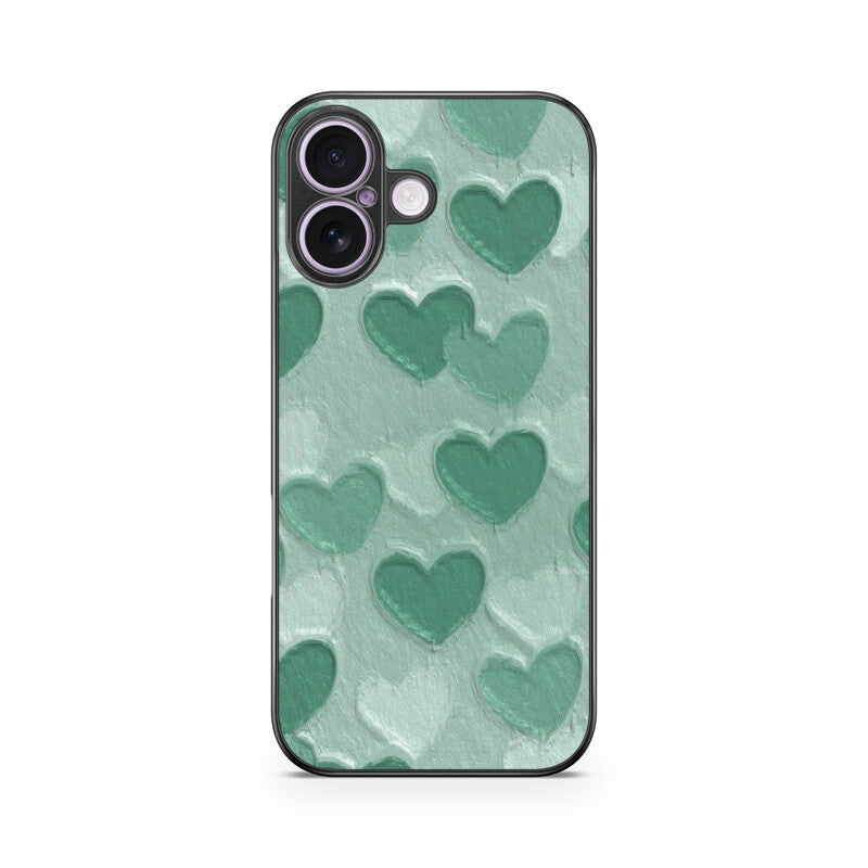 Sage Heart Texture Glass Case