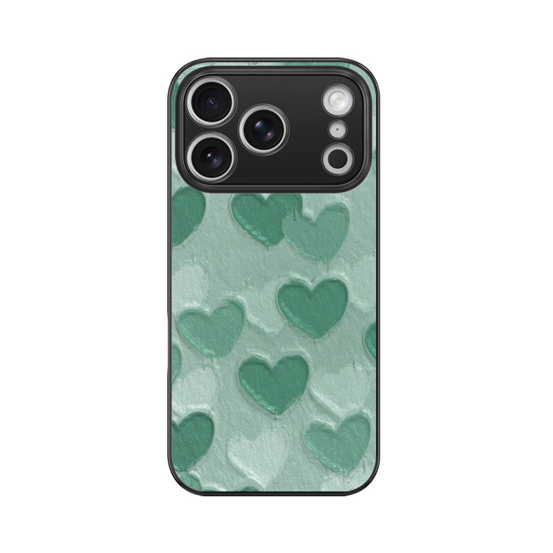 Sage Heart Texture Glass Case