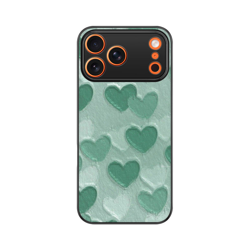 Sage Heart Texture Glass Case