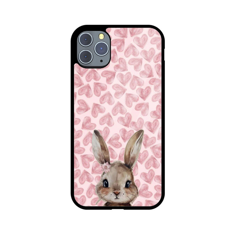 Blush Bunny Love Glass Case