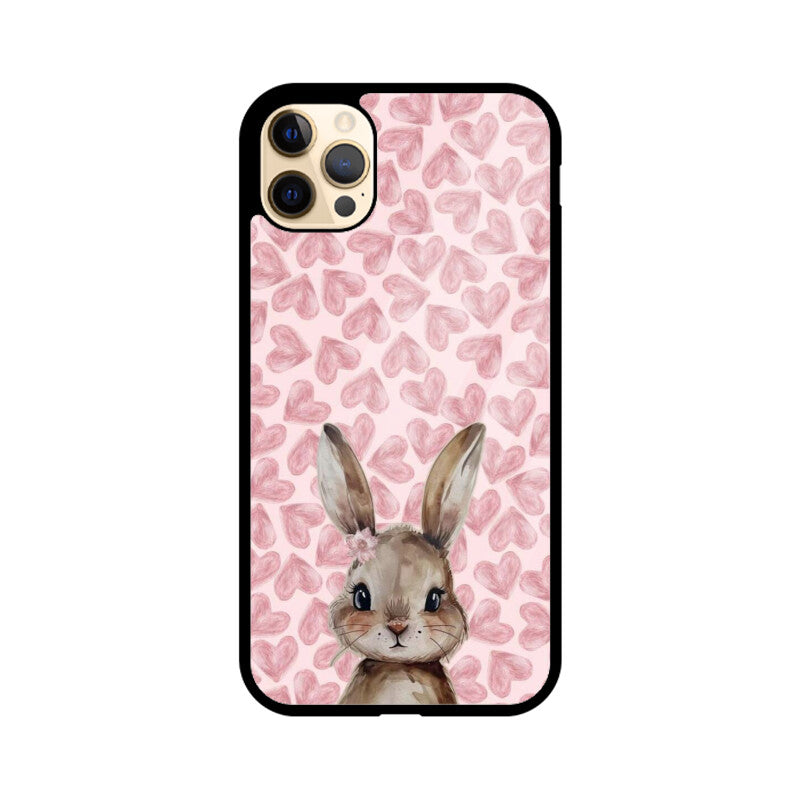 Blush Bunny Love Glass Case