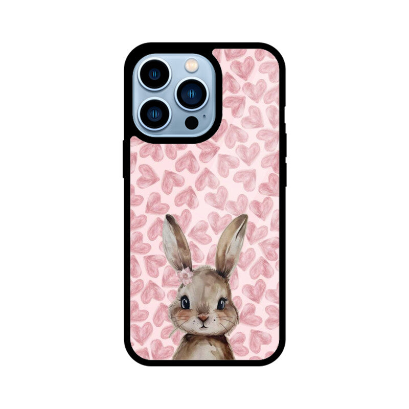 Blush Bunny Love Glass Case