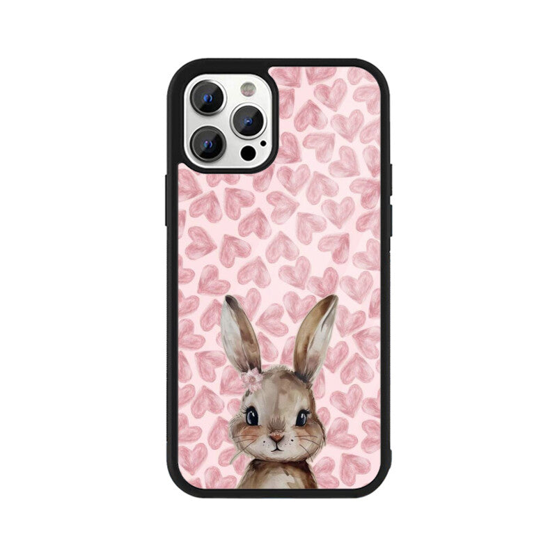 Blush Bunny Love Glass Case