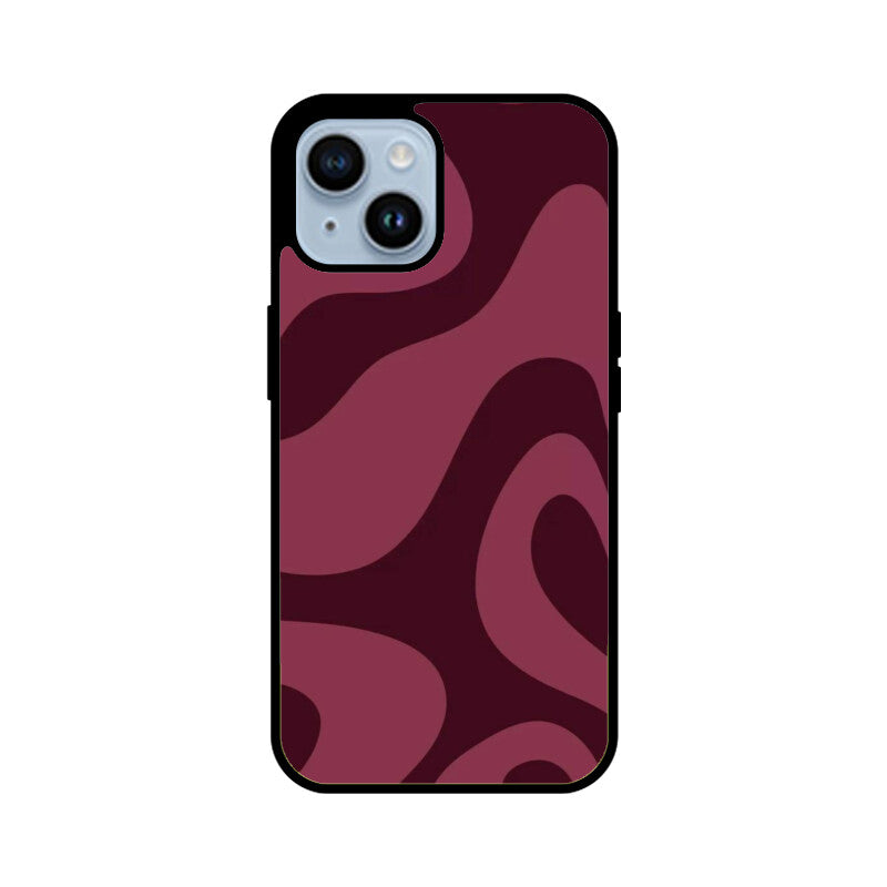 Burgundy Flow Abstract Glass Case