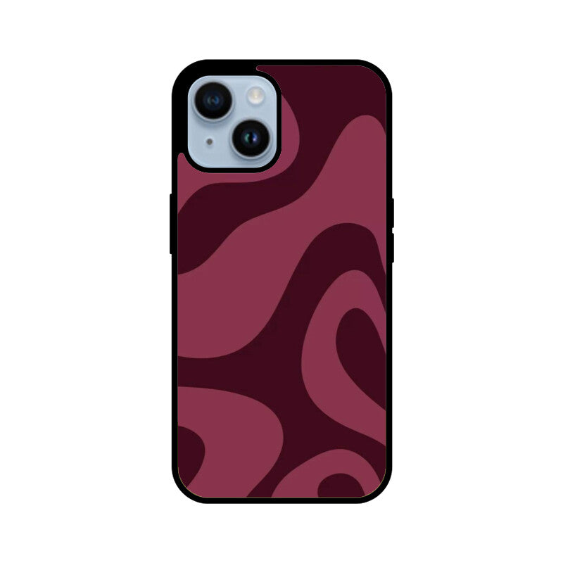 Burgundy Flow Abstract Glass Case