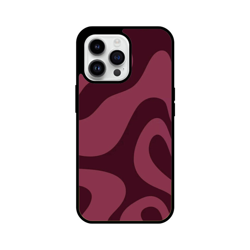 Burgundy Flow Abstract Glass Case