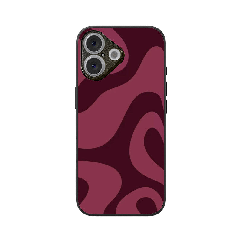 Burgundy Flow Abstract Glass Case