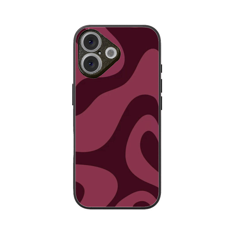 Burgundy Flow Abstract Glass Case