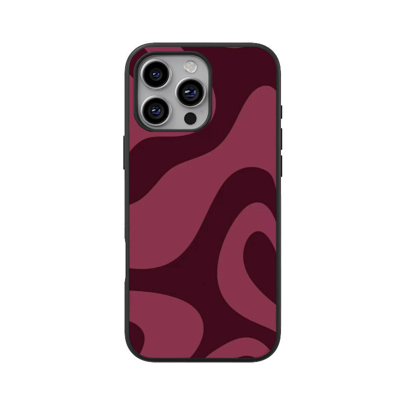 Burgundy Flow Abstract Glass Case