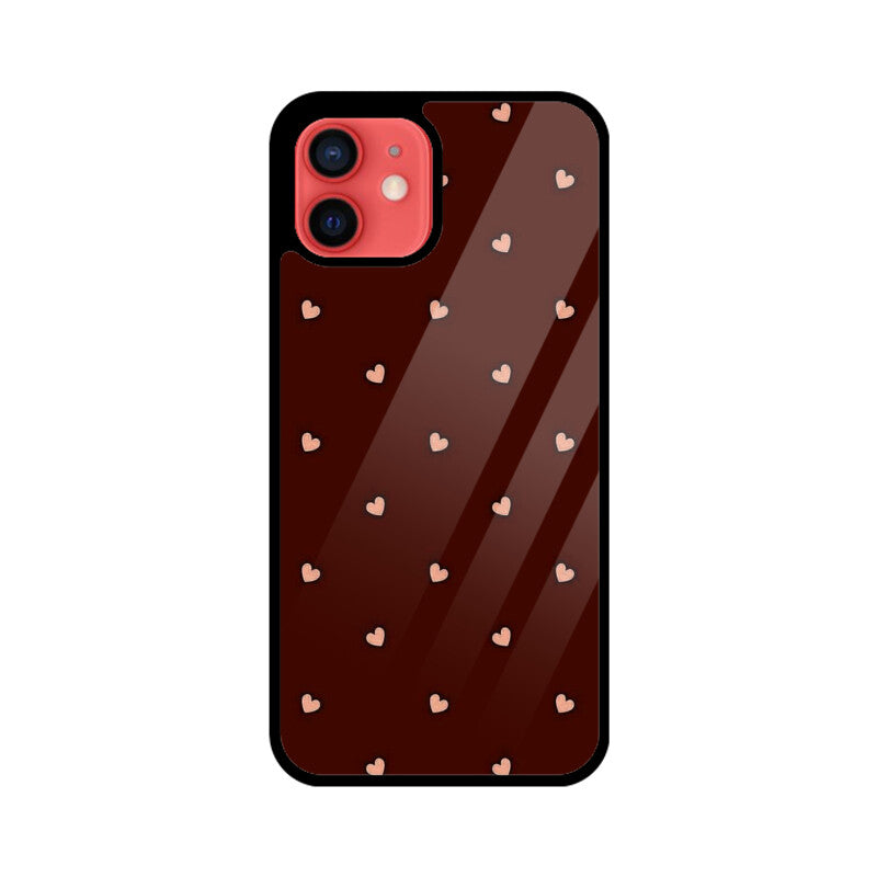 Minimal Heart Pattern Glass Case