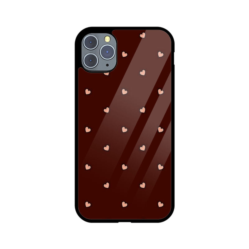 Minimal Heart Pattern Glass Case