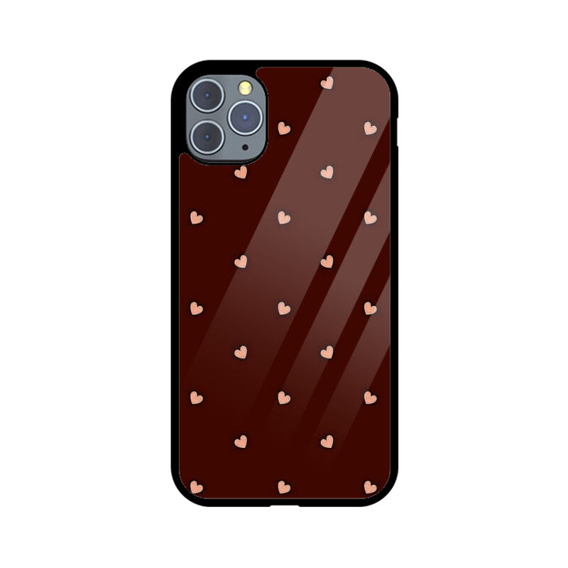 Minimal Heart Pattern Glass Case