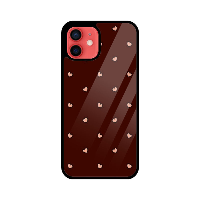 Minimal Heart Pattern Glass Case