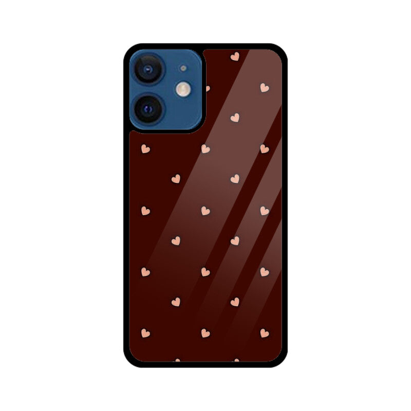 Minimal Heart Pattern Glass Case