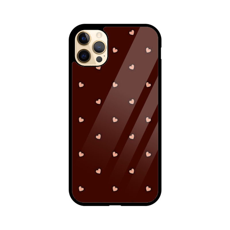 Minimal Heart Pattern Glass Case