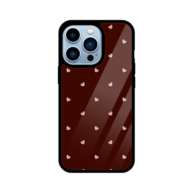 Minimal Heart Pattern Glass Case