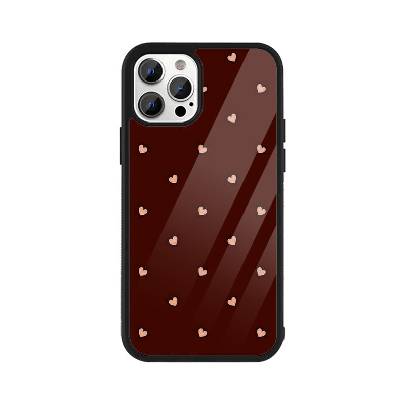 Minimal Heart Pattern Glass Case