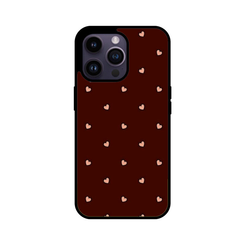 Minimal Heart Pattern Glass Case