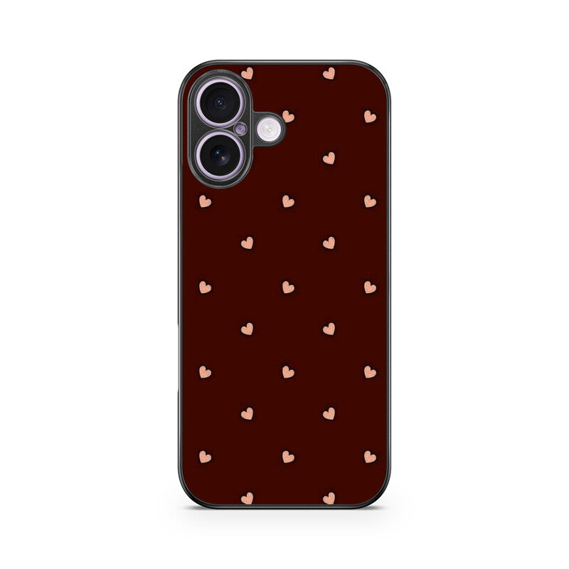 Minimal Heart Pattern Glass Case