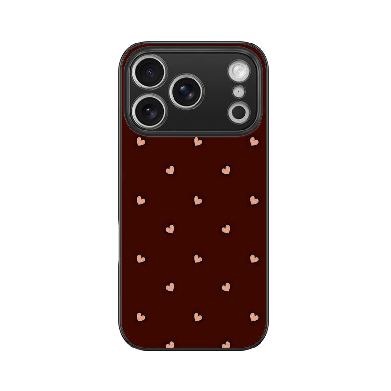Minimal Heart Pattern Glass Case