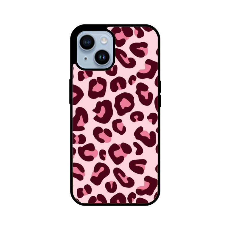 Pink Leopard Print Glass Case