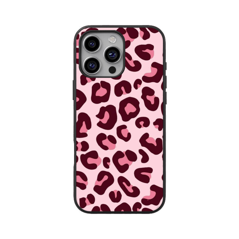 Pink Leopard Print Glass Case