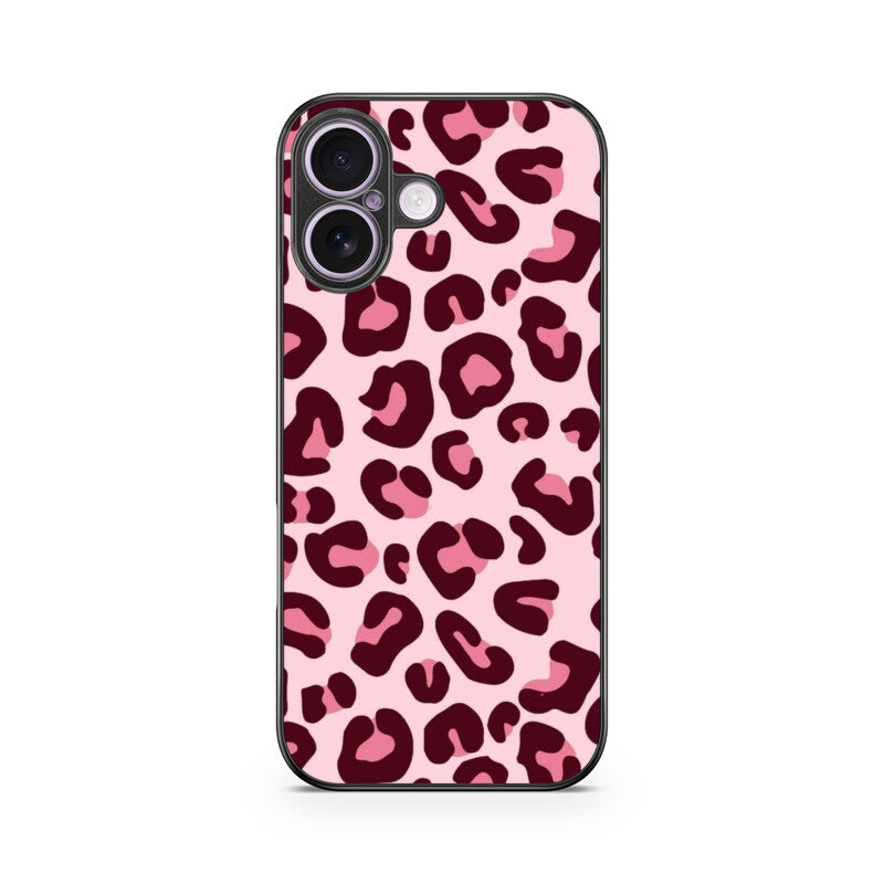 Pink Leopard Print Glass Case