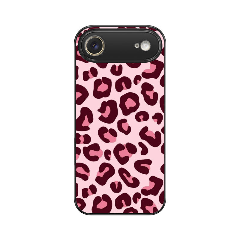 Pink Leopard Print Glass Case